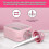 (pink) Sugar cube cup large capacity water cup cute portable square diagonal kettle space cup 3