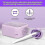 (Purple) Sugar cube cup large capacity water cup cute portable square diagonal kettle space cup 5