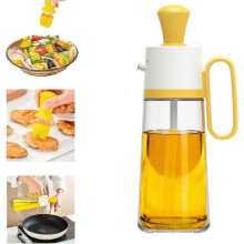 Kitchen Oil Dispenser Olive Oil Bottle with Silicone Brush Measuring Dropper for Cooking, Oil And Vinegar Bottle