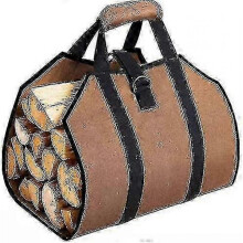 Durable Canvas Fire Log Carry Bag with Handle for Fireplace Or Camping