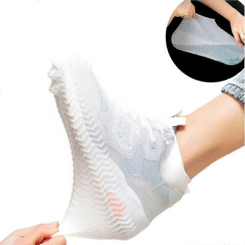 (L, 1Pair) Waterproof Shoe Covers Reusable Silicone Shoe Covers Silicone 2