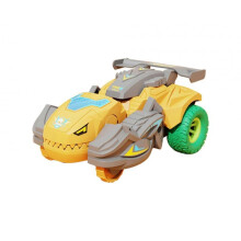 Deformed Dinosaur Car Deformable Portable Plastic Dinosaur Hit Deformed Car for Fun - Yellow