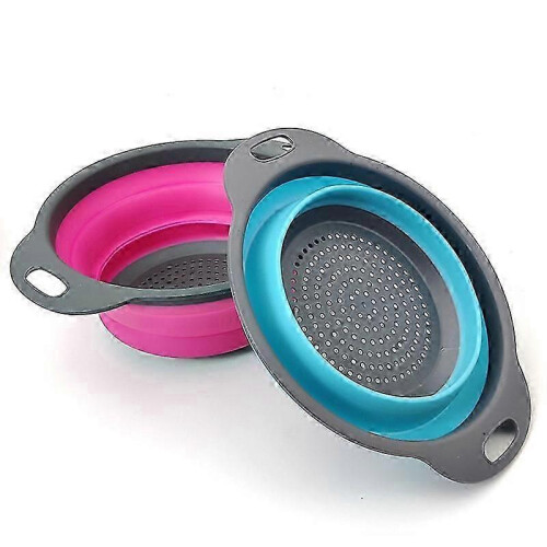 2-Piece Collapsible Filter Set Includes 2 Space-Saving Collapsible Filters Blue Large, Small 2