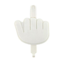 (White) Middle Finger Key Hanger Wall Mounted Key Hook Holder Funny Decorative Key Holder