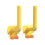 (Yellow) Hook 2pcs Kitchen Wall Mounted Pot Rack Multifunctional Pot Rack For Plastic Wrap Roll Tissue Paper 1