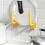 (Yellow) Hook 2pcs Kitchen Wall Mounted Pot Rack Multifunctional Pot Rack For Plastic Wrap Roll Tissue Paper 2