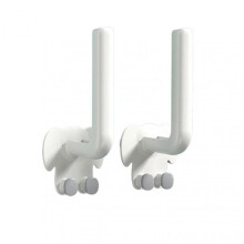 (White) Hook 2pcs Kitchen Wall Mounted Pot Rack Multifunctional Pot Rack For Plastic Wrap Roll Tissue Paper
