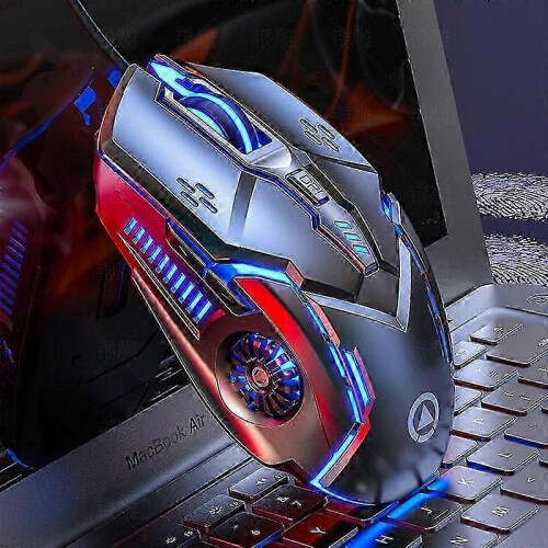 (White) Wired mouse luminous game esports mechanical silent computer accessories 2