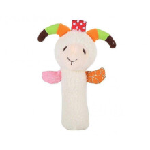Baby Toy Cartoon Animal Squeaker BB Sounder Doll Appease Dolls Plush Hand Rattle Toys(Sheep)