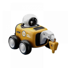 (pile driver) Astronaut Cartoon Truck Toy Car Toy Interactive Press-to-go Inertia Toys With Whistle Sound Effects