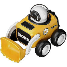 (Bulldozer) Astronaut Cartoon Truck Toy Car Toy Interactive Press-to-go Inertia Toys With Whistle Sound Effects