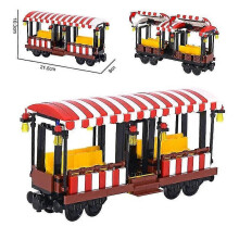 (With PDF Manual9) Moc Creative Expert Ideas City Train Railing Crossing Railway Express Bricks Building Blocks Diy Toys For Children Gifts Banmo