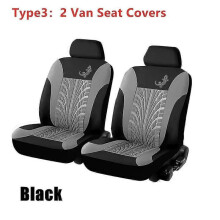(Type3 Black 2 Seat) 2+1 Seat Covers Car Seat Cover for Transporter for Ford Transit Van Truck Lorry for Renault for Peugeot for Opel Vivaro