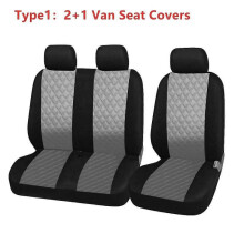 (Type1 Black 3 Seat) 2+1 Seat Covers Car Seat Cover for Transporter for Ford Transit Van Truck Lorry for Renault for Peugeot for Opel Vivaro