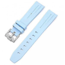 (Light blue) 20mm Rubber Watch Strap for Swatch Omega Mission Moon - Colorful Durable Band