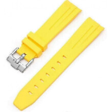 (Yellow) 20mm Rubber Watch Strap for Swatch Omega Mission Moon - Colorful Durable Band