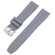 (Grey) 20mm Rubber Watch Strap for Swatch Omega Mission Moon - Colorful Durable Band