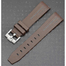 (Brown) 20mm Rubber Watch Strap for Swatch Omega Mission Moon - Colorful Durable Band