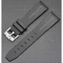 (Black black line) 20mm Rubber Watch Strap for Swatch Omega Mission Moon - Colorful Durable Band