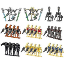 28pcs Pack Battle Soldiers, Generals And Droids with Weapons Set, Building Blocks Action Figures Toys Collectible Kids Gift Banmo