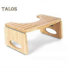 Toilet Stool Step Foldable Bamboo Poop Stool with Anti-Slip Layer Improve Bathroom Posture And Healthy Defecation Habits
