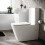 Cann 550mm Floor Standing Basin Vanity, Close Coupled Toilet and Round Bath 7