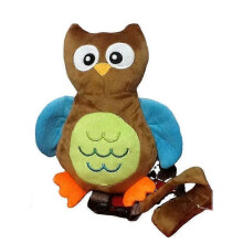 (Brown Owl) Safety Harness Strap Baby Kid Toddler Walking Cosplay Backpack Reins Bag