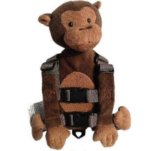 (Pearl Velvet Monkey) Safety Harness Strap Baby Kid Toddler Walking Cosplay Backpack Reins Bag