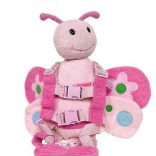 (Pink Bee) Safety Harness Strap Baby Kid Toddler Walking Cosplay Backpack Reins Bag