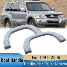 (2Pcs Grey) For Mitsubishi Pajero Shogun Montero V31 V32 V33 V73 V77 1991-2006 Interior Roof Handle Ceiling Safety Armrest Handrail MB769617 Banmo