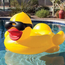 Inflatable Duck Pool Float, 79''giant Tub Float Tanning Pool Lounge Float for Kids Adults Outdoor Pool Float Bed Sunbathing Pool Raft for Beach Lake P