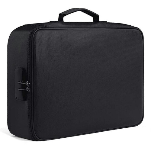 Fireproof Document Bag with Lock Home Office Travel Fireproof And Waterproof Safety Box Portable