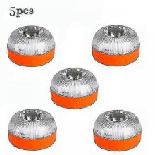 (5pcs, orange) Newest Portable Emergency Light V16 Homologated Car Emergency Beacon Light Orange/Blue/Red Magnetic Induction Strobe Light