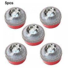 (5pcs, red) Newest Portable Emergency Light V16 Homologated Car Emergency Beacon Light Orange/Blue/Red Magnetic Induction Strobe Light
