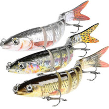 Robotic Fishing Lure Electric Wobbler for Pike Electronic Multi Jointed Bait 9 Segments Auto Swimming Swimbait