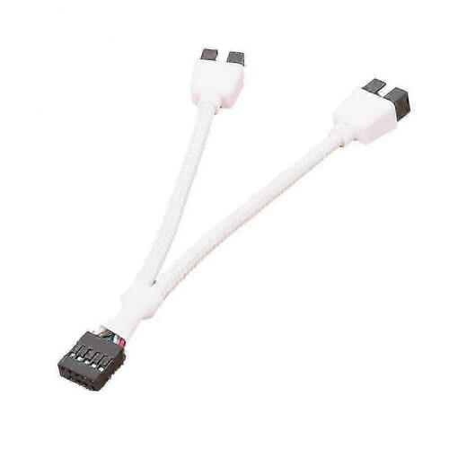 Motherboard 9pin USB Header to Dual USB2.0 9pin Splitter Hub Extension Cable 1