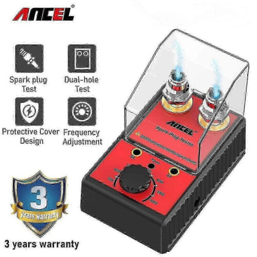 Spark Plug Tester Dual Hole Diagnostic Tool Gasoline Car Ignition Analyzer 12V for EU Plug Adapter 1