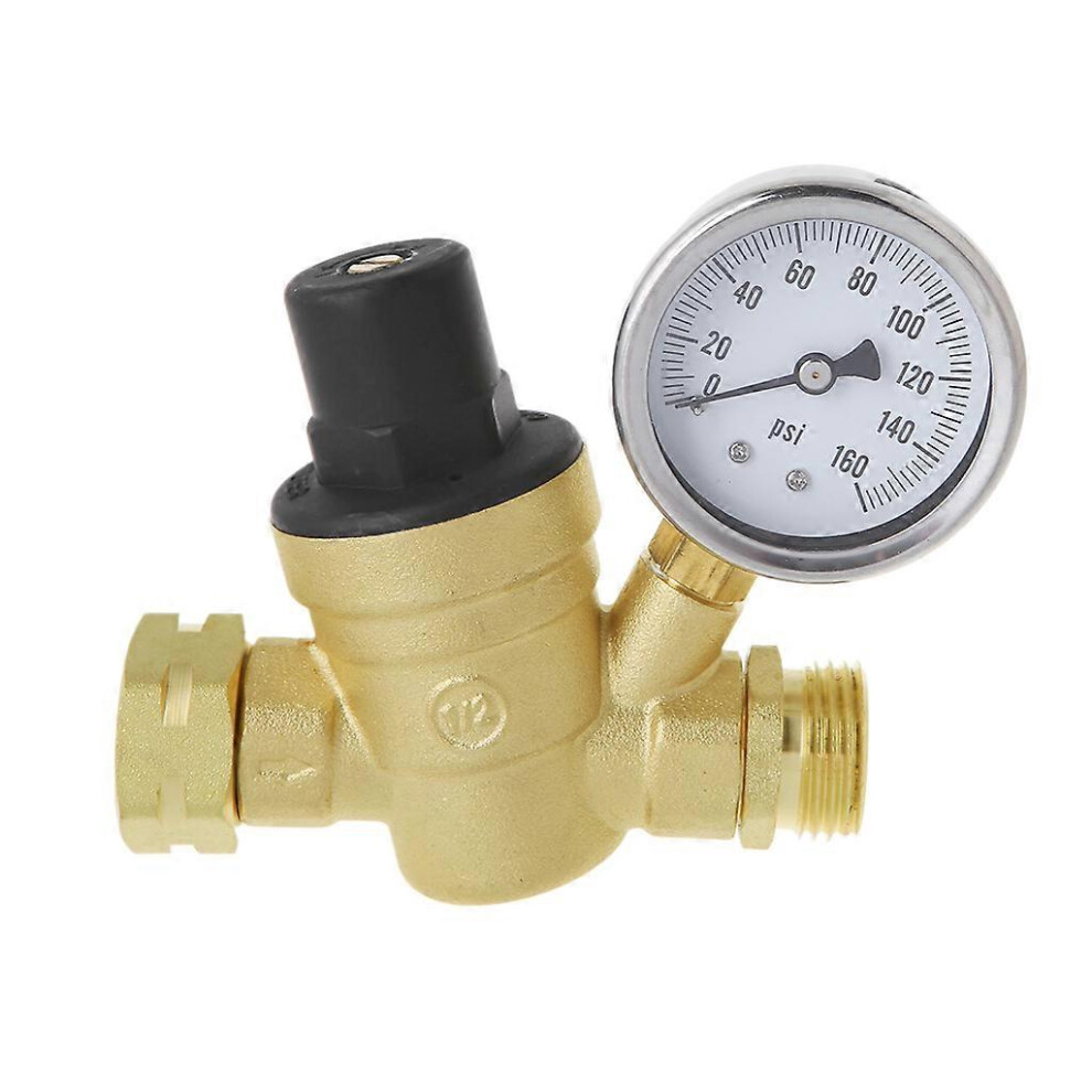 (As Show, One Size) Water Pressure Regulator For Rv Camper Brass Lead-Free Adjustable Rv Water Pres 5021564565137