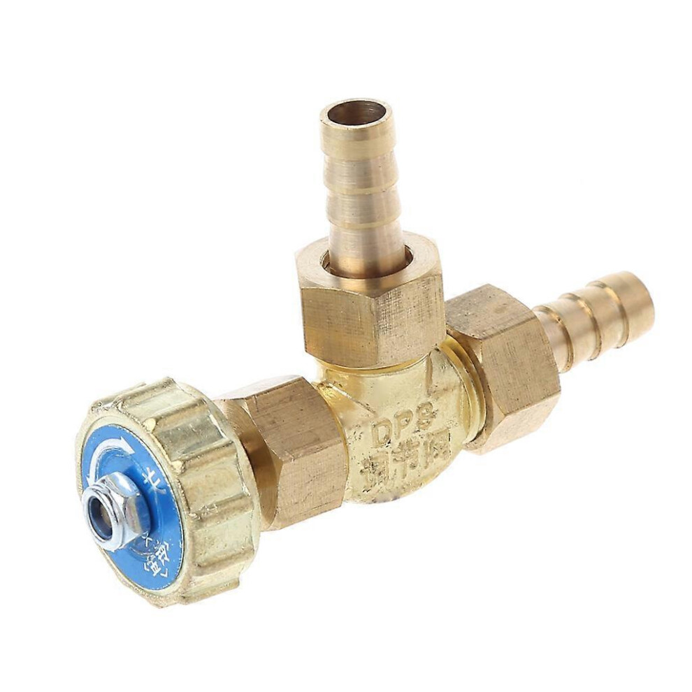 (As Show, One Size) Elbow Brass Needle Valve 8Mm Propane Butane Gas Adjuster Barbed Spigots 1 Mpa 5022093383612
