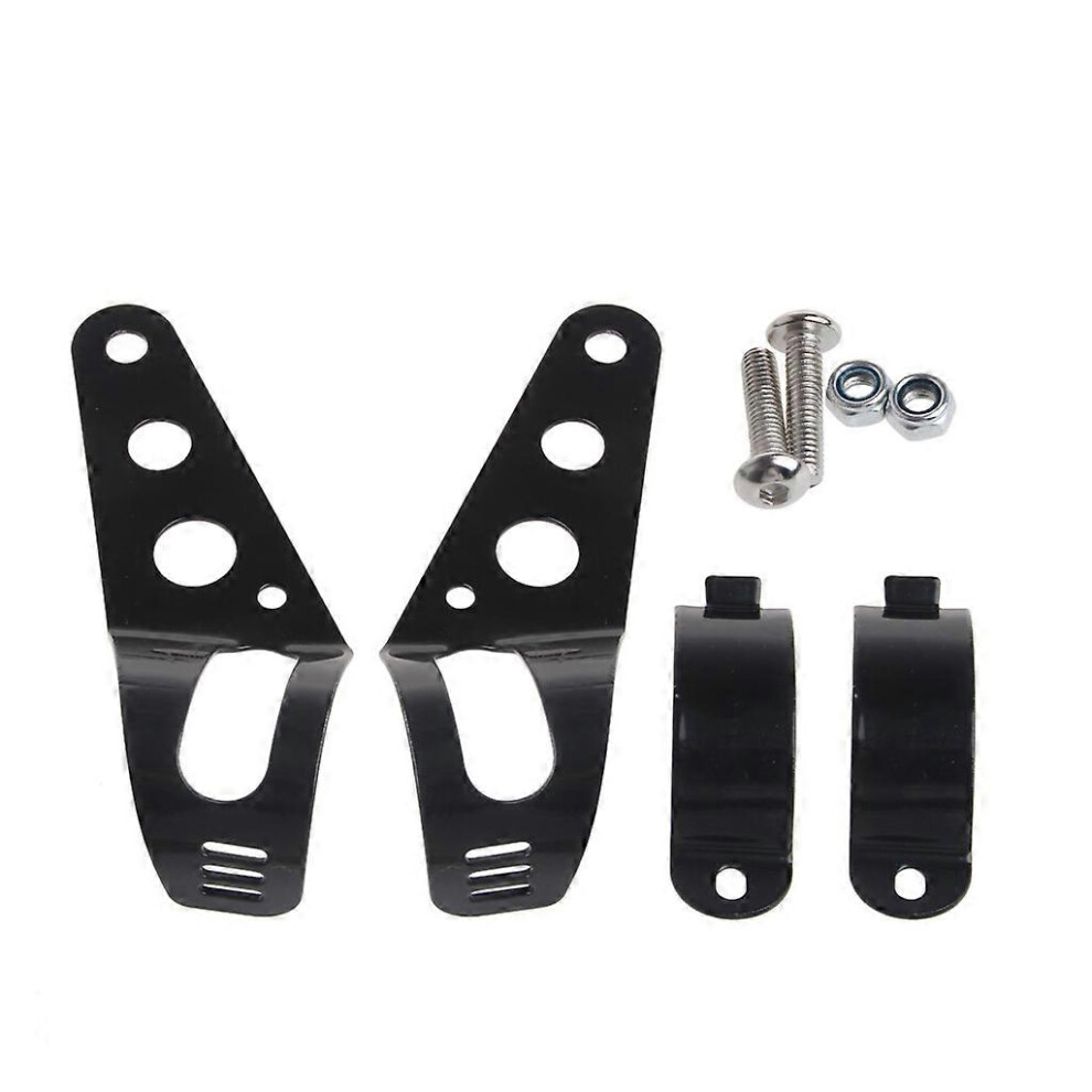 (As Show, One Size) Motorbike Handblebar Headlight Mount Bracket Tube Clamp 33-45Mm Fork 5021564594885