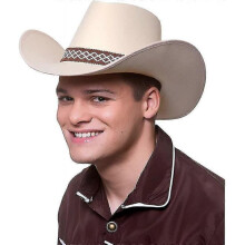 (Sand) Adult Texan Cowboy Hat Fancy Dress Party Accessory