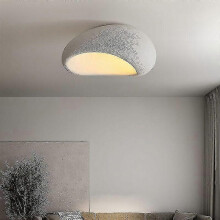 Modern Minimalist Ceiling Light, Wabi-sabi Style Resin Ceiling Light,(color: White, Size: 30cm)selected Products