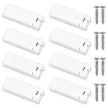 Pack of 8 Pleated Replacement Parts, Clamping Brackets, Clamping Shoes for Tensioned Pleated Blinds, for Adhesive Backing
