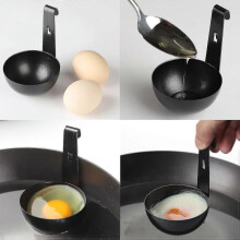 Egg Poacher Set Of 2, Stainless Steel, Poached, Non-stick Coating-hao Banmo