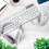 White Gaming Keyboard Mouse And Headset Set Pad Rainbow LED USB Bundle PC Laptop 5