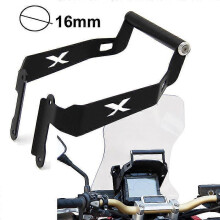 (16MM) Motorcycle Front Stand Holder Smartphone For Honda X-adv 750 Xadv Xadv750 Gps Bar Mobile Phone Bracket Gps Black
