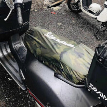 (ArmyGreen 150 Style) 1pc Motorcycle Waterproof Seat Cover Stretchy Accessories Case For Vespa Gts300 150 Dustproof Rainproof Cover