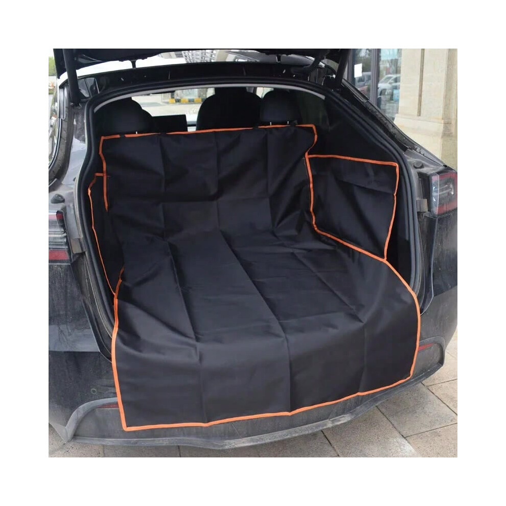 (black orange edge) Dog Car Seat Cover Waterproof Pet Cat Carriers Travel Mat Hammock for Small Medium Large Dogs Car Rear Back Protector Safety Pad