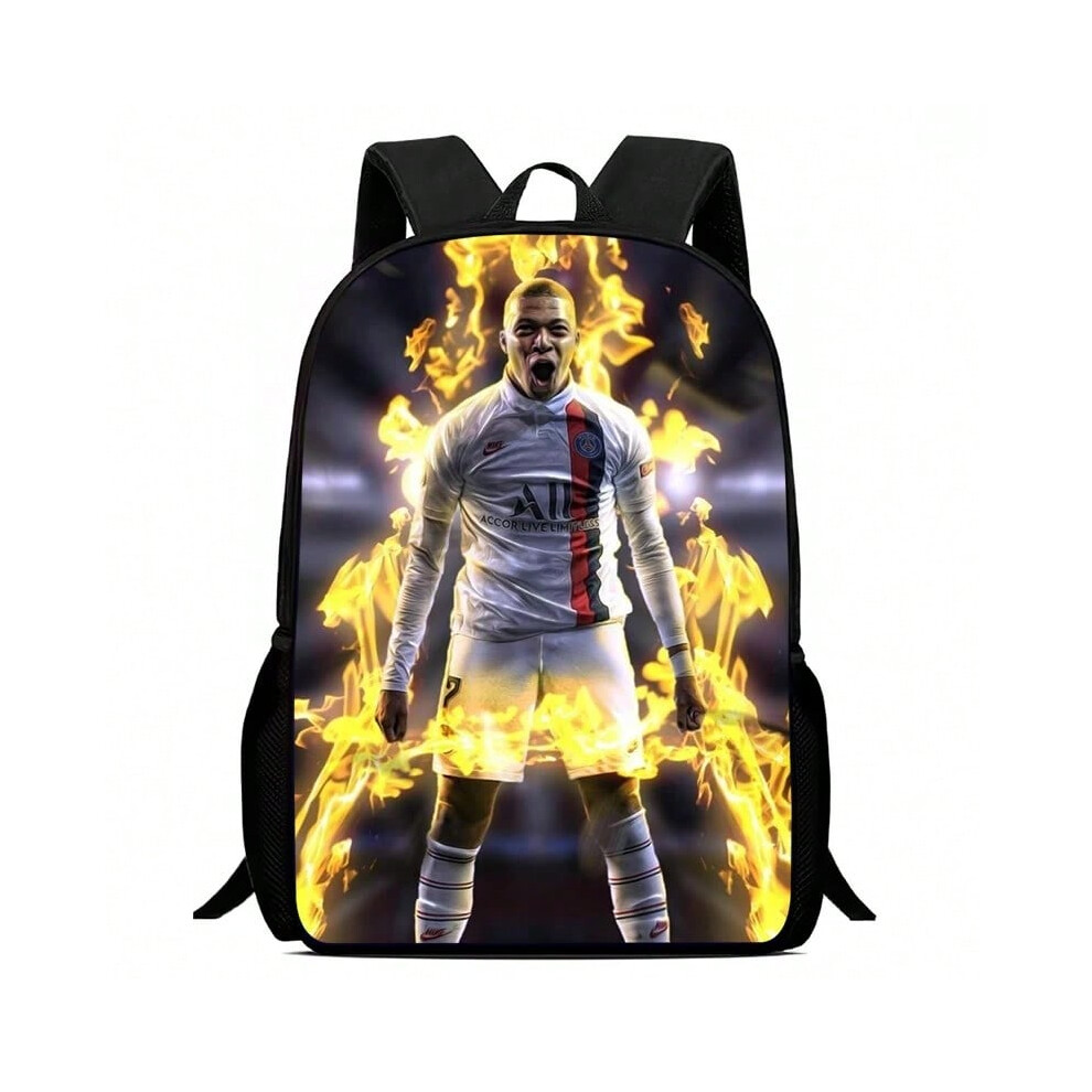 (Clear) Mochila M-mbappes School Backpack for Children School Bags for Boys&Girls Light Weight Cartoon Print Child Backpack Durable