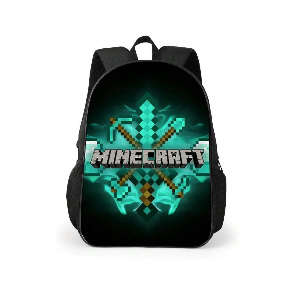 (9, 16 inches) Student Minecraft Novelty Backpack Waterproof Daily Graphic Knapsack Lightweight School Bookbag for Kids-image-OPC-PHPMVK5-NEW